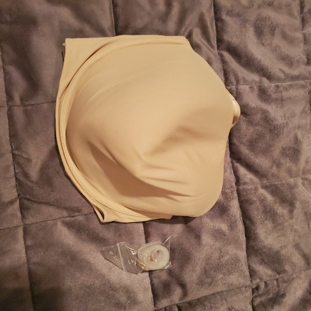 CACIQUE BEIGE STRAPLESS BRA